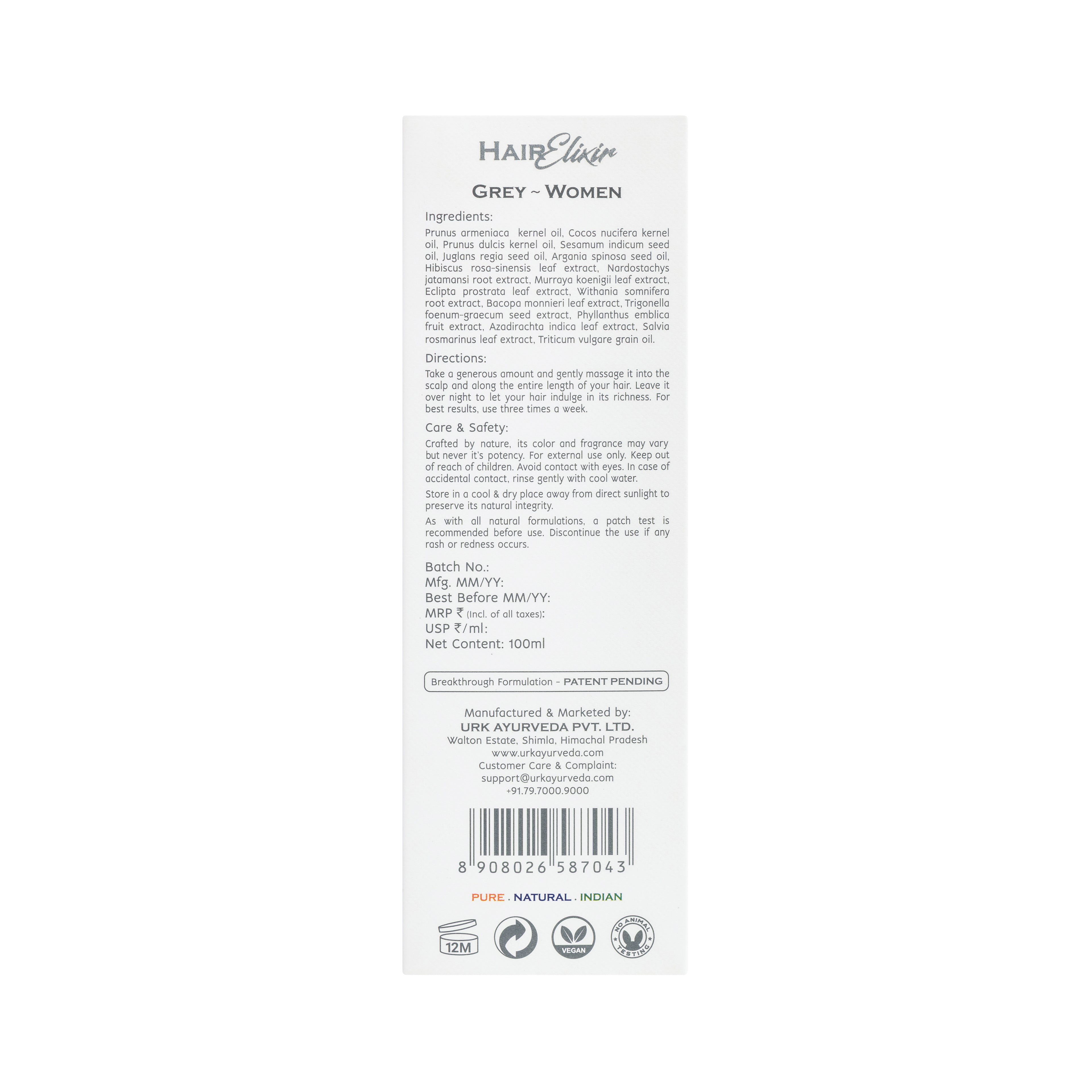 Hair Elixir – Grey (Women) | Ritual of Grace and Care