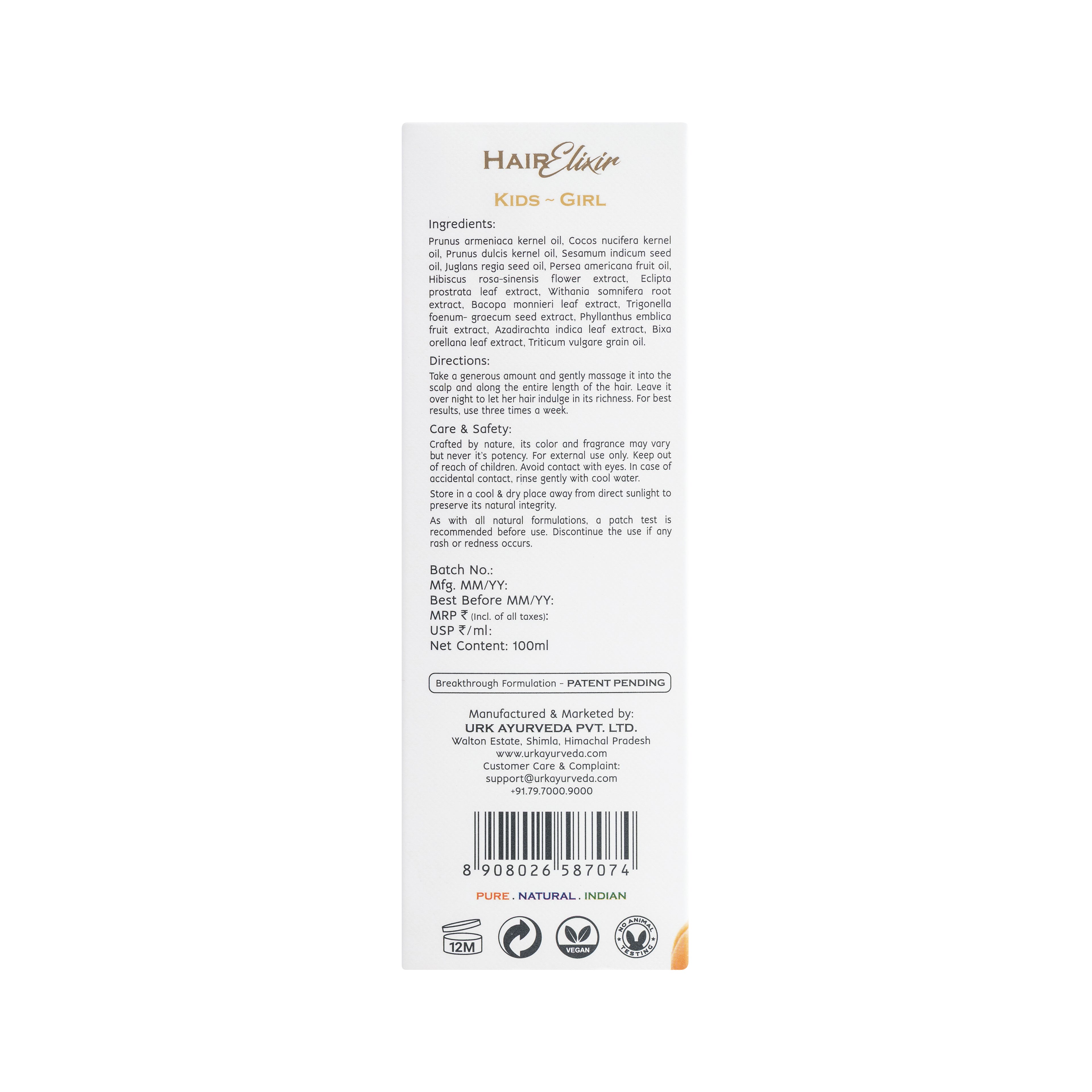 Hair Elixir – Kids (Girl) | Ritual of Growth and Nurture