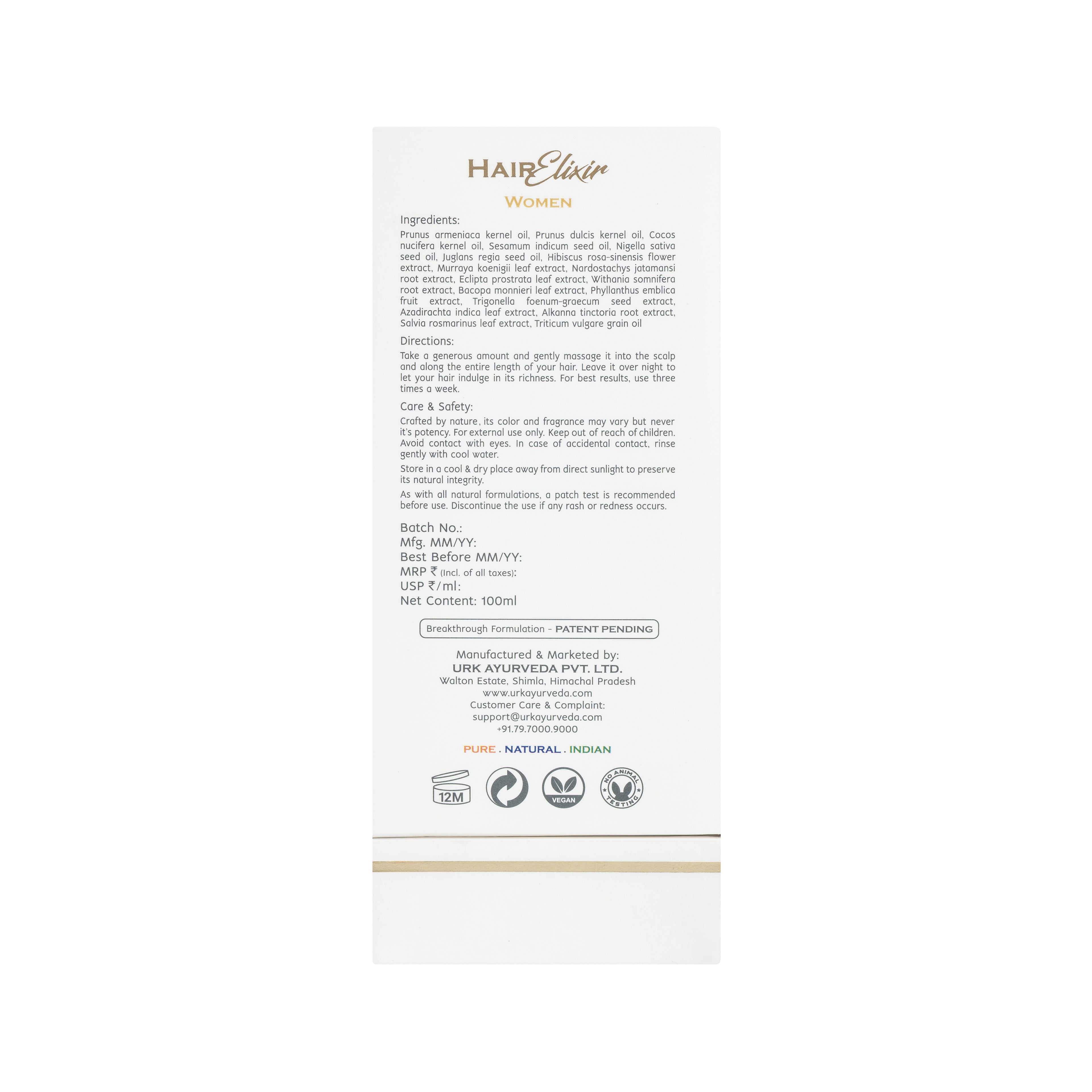 Hair Elixir – Women | Ritual of Restoration and Nourishment